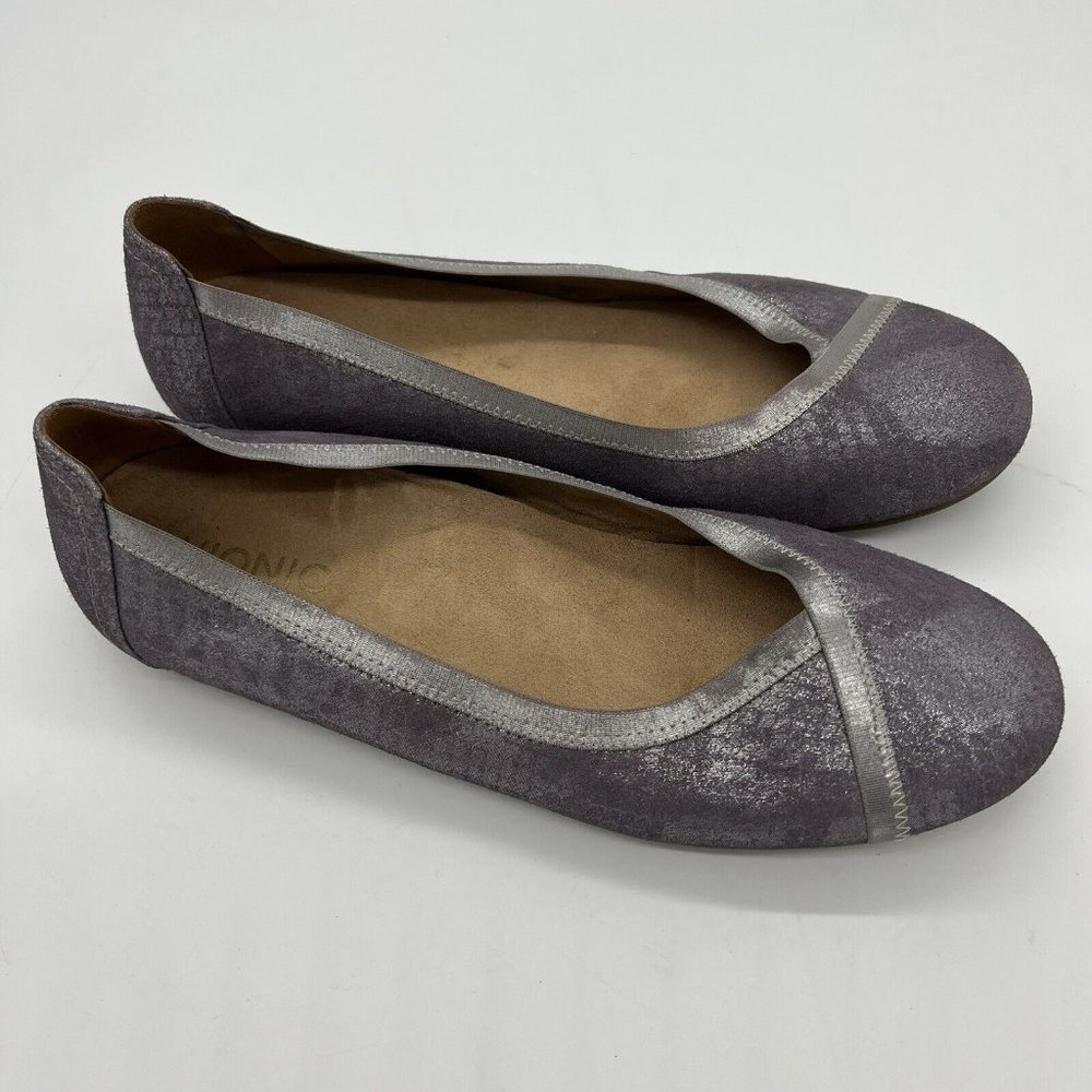 Vionic Women Caroll Sparkle Ballets loafer flats shoes sz 9.5